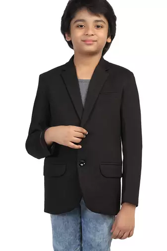 solid single breasted party boys blazer