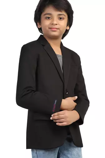 solid single breasted party boys blazer