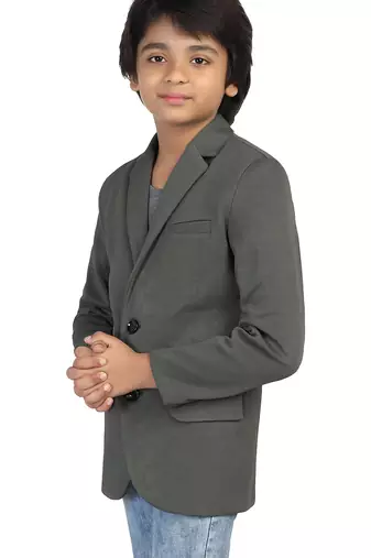Solid mandarin party boys blazer