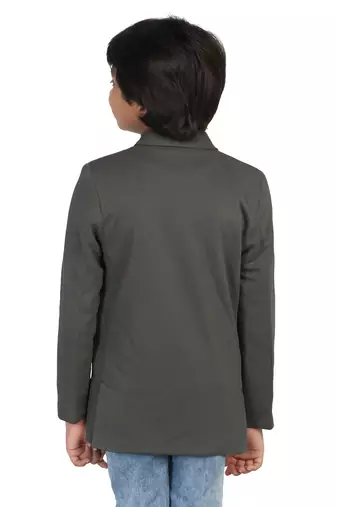 Solid mandarin party boys blazer