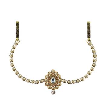 Waist Belt Gold Platted White Color Moti 1