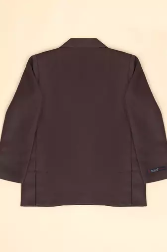 Boys coffee brown notched lapel blazer