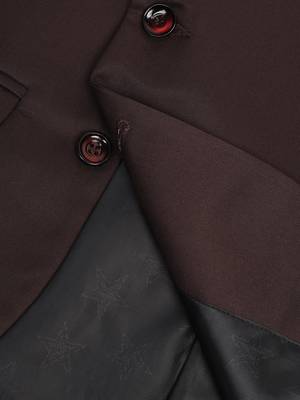 Boys coffee brown notched lapel blazer 4