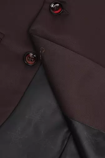 Boys coffee brown notched lapel blazer
