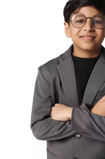 solid mandarin party boys blazer