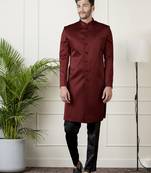 Maroon classic indowestern set