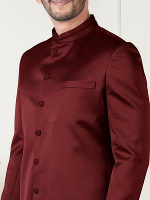 Maroon classic indowestern set 2