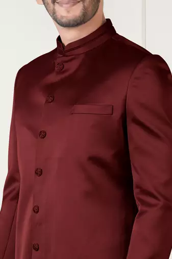 Maroon classic indowestern set