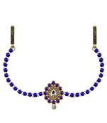 Waist Belt Gold Platted Blue Color Stone