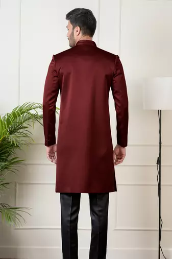 Maroon classic indowestern set