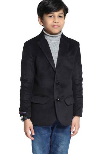 kids black velvet blazer