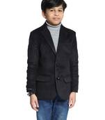 kids black velvet blazer