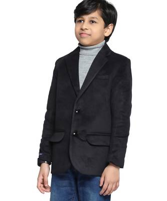kids black velvet blazer 2