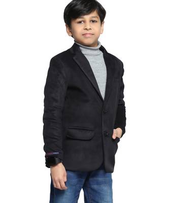 kids black velvet blazer 3