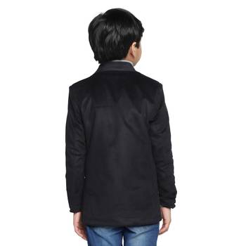 kids black velvet blazer 4
