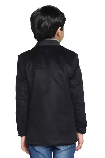 kids black velvet blazer