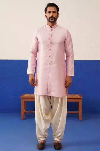 Sage green floral embroidered indo set