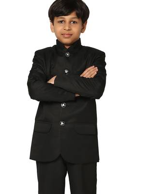 kids black bandgala blazer 1