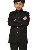 kids black bandgala blazer