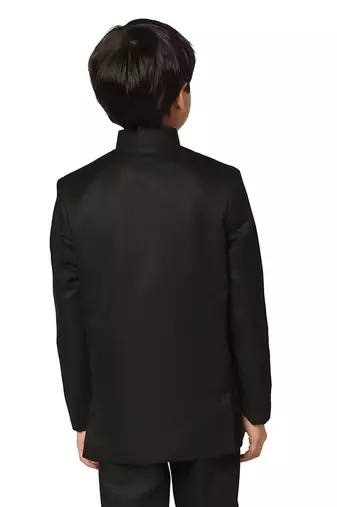 kids black bandgala blazer