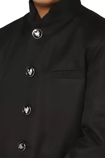 kids black bandgala blazer