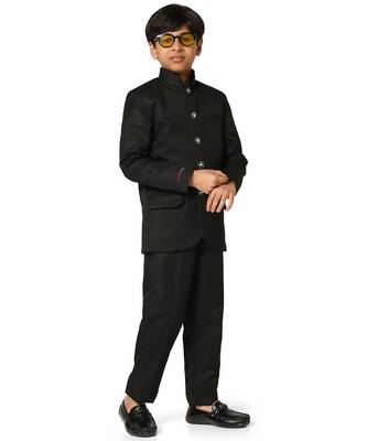 kids black bandgala blazer 4