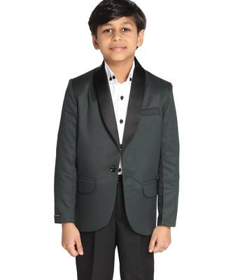 Boys green tuxedo blazer 1