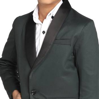 Boys green tuxedo blazer 2
