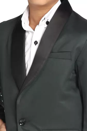 Boys green tuxedo blazer
