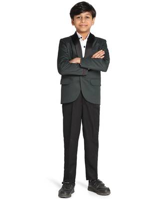 Boys green tuxedo blazer 4