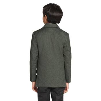 Boys dark green suede blazer 3