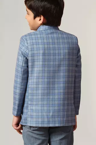 Blue tweed checkecd jacket