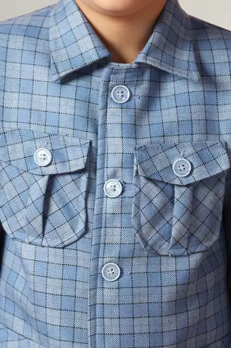 Blue tweed checkecd jacket