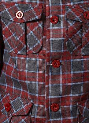 Purple tweed checked jacket 4