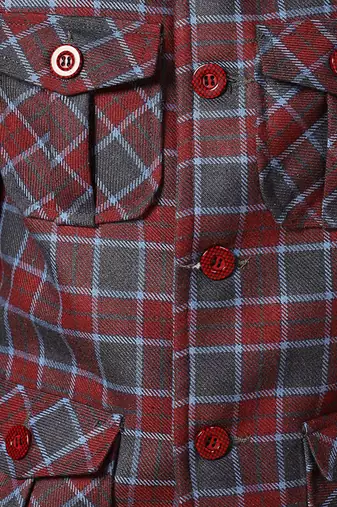 Purple tweed checked jacket