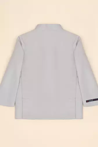 Boys light grey bandhgala blazer