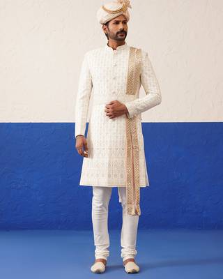 Cream heavy embroidery indo set 1