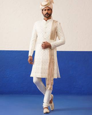 Cream heavy embroidery indo set 2