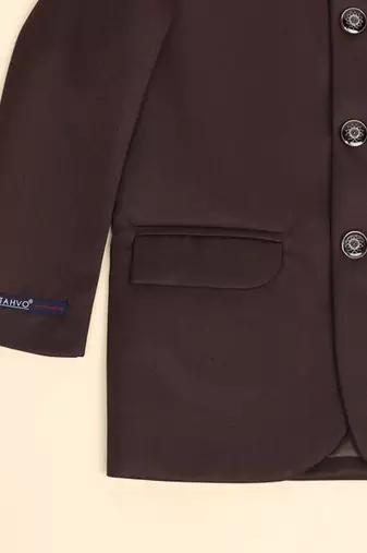 Boys brown bandhgala blazer