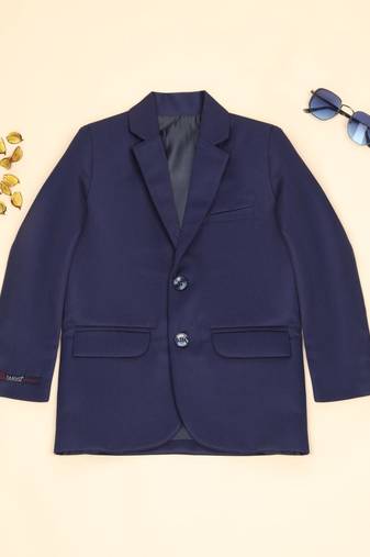 Boys blue notched lapel blazer