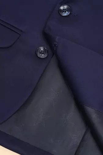 Boys blue notched lapel blazer