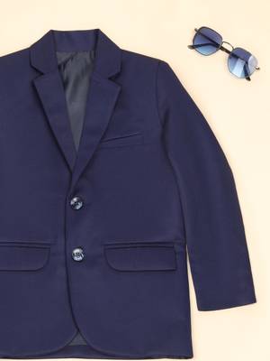 Boys blue notched lapel blazer 5