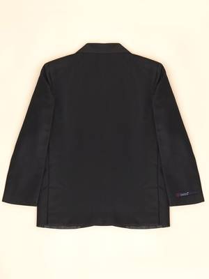 Boys black notched lapel blazer 3