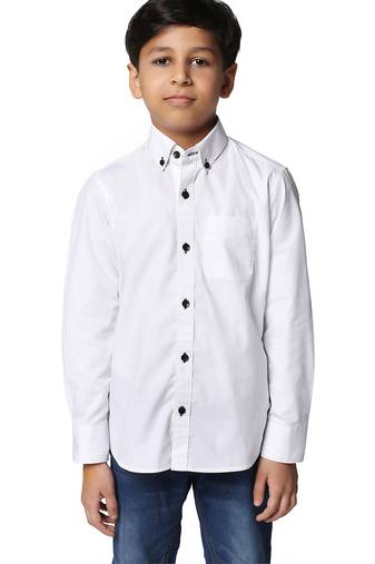 White solid shirt