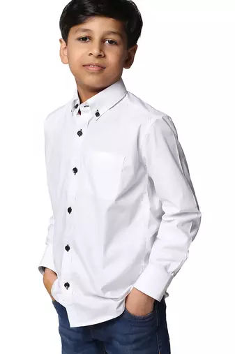 White solid shirt