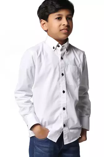 White solid shirt