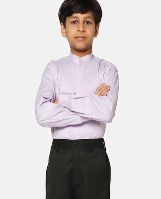 Boys purple striped shirt 1
