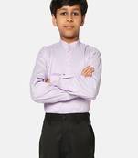 Boys purple striped shirt