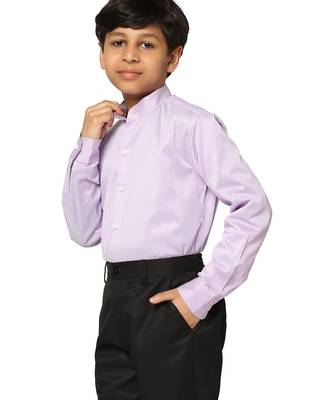 Boys purple striped shirt 3