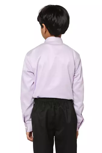 Boys purple striped shirt